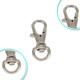 Lobster Clasp Keyring with D-Ring - (Pack of 2)